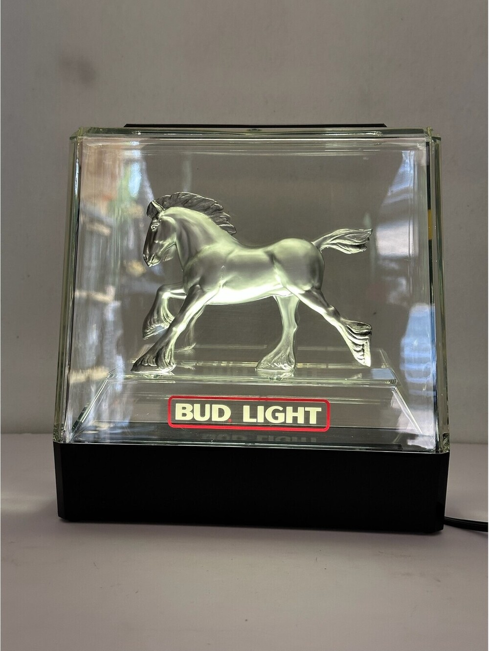 Vintage‎ 1982 Bud Light Clydesdale Lighted Sign C13 Lakeside Ltd. Collectible